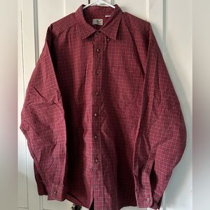 Men’s LLBean cotton flannel button down shirt size XL